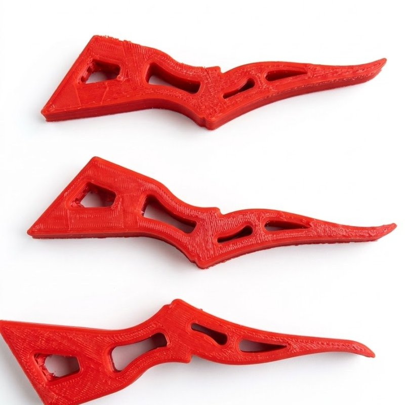 Red curved parts